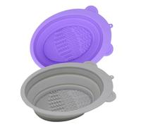 ARTSEWPLY 2pcs Folding Silicone Makeup Brush Cleansing Pad Travel Brush Cleaner Tool for Gentle Cosmetics Scrubbing and Easy Portable Cleaning Random Color