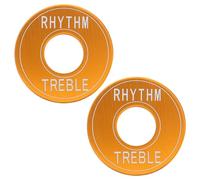 ARTSEWPLY 2pcs Gold Electric Guitar Toggle Switch Washer Rings Metal Rhythm Treble Selector Plates 33-13mm for Guitar Pickup Switch Adjustment