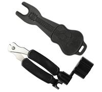 ARTSEWPLY 2pcs Guitar String Winder and Pin Remover Tool Ergonomic Luthier String Change Kit with Built in Scissors for Acoustic Guitar Banjo Mandolin Maintenance Portable and Lightweight