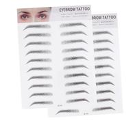 ARTSEWPLY 2pcs Hair-like Eyebrow Transfer Stickers Imitation Temporary Eyebrow Patches Makeup Accessory