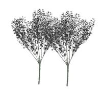 ARTSEWPLY 2Pcs Halloween Artificial Flower Decor Realistic Faux Wildflowers with Branch Golden Bell Willow in Black White Indoor Outdoor Table Decoration for Home Office Party Backdrop