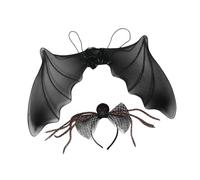 ARTSEWPLY 2pcs Halloween Bat Wings Spiderweb Headband Demon Cosplay Vampire Costume Accessories for Party Decorations