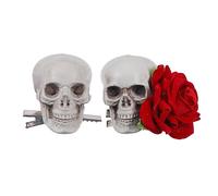 ARTSEWPLY 2pcs Halloween Skull Rose Hairpin Gothic Costume Party Prop Material Hair Barrettes for Masquerade Cosplay Day Dead and Stage Performance Accessories