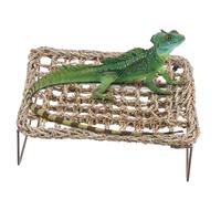 ARTSEWPLY 2pcs Handwoven Natural Reptile Hammock Bearded Dragon Lounger Bed for Climbing and Resting Versatile Basking Spot for Lizards and Reptiles