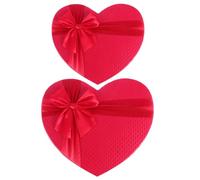 ARTSEWPLY 2pcs Heart Shape Wedding Box Candy Container Paper Packaging Box Small for Valentine's Day Wedding Party Supply