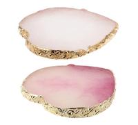 ARTSEWPLY 2pcs Heart-shaped Nail Art Palette Resin Mixing Edge Plate Nail Art Tools for Paint Display Board Salon Use