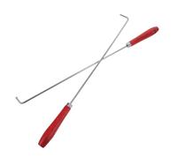 ARTSEWPLY 2pcs Heavy Duty Fire Pit Poker Sticks with Cool Wooden Handles Fireplace Fire Hook Tools for Indoor Outdoor Campfire Stove Accessories