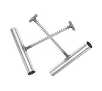 ARTSEWPLY 2pcs Heavy Duty Manhole Lid Lifter Hooks T-shaped Steel for Lifting Covers Pulling Roller Shutter Doors and Cargo Easy Clean Versatile Tool for Sewer and Drain Grates