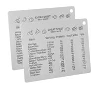 ARTSEWPLY 2Pcs Magnetic Kitchen Measurement Conversion Chart Stainless Steel Refrigerator Magnet Compact Baking and Cooking Unit Reference for Dairy Meat Nuts