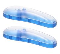 ARTSEWPLY 2pcs Manual Safety Travel Case Lightweight Storage Box for Protection Organization Durable Material for Mens Grooming The Go