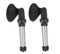 ARTSEWPLY 2pcs Metal Microphone Tripod Stand with Clip, Desktop Microphone Holder for Home and Blog Use, Black Plastic and Metal Construction, Built to Last with Tight and Safe Grip
