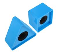 ARTSEWPLY 2PCS Microphone Logo Station with Stable Base and Triangular Mic Flag Holders for Interviews Tv Broadcasts Meetings and Ktv Host Accessories Easy Installation and Portable