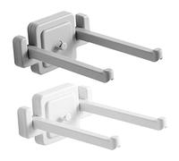 ARTSEWPLY 2pcs Nail Abs Headband Holder Wall Mounted Hairband Organizer for Bathroom Dresser Storage Space Saving Hair Accessories Rack for Women Includes White and Gray Stands