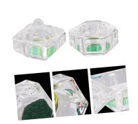 ARTSEWPLY 2pcs Nail Art Glass Crystal Cups Acrylic Liquid Container Crystal Nail Cup for Dip Powder