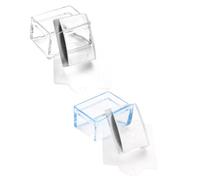 ARTSEWPLY 2pcs Nail Stamping Stamper Manicure Art Tools Lightweight Plastic for Home and Salon Use Includes Blue and Transparent Square Nail Seal for Versatile Designs