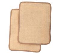 ARTSEWPLY 2pcs Natural Sisal Pet Mat Multifunctional Bunny Scratch Pads for Teeth Care Cat Claw Protection Guinea Pig Bed No Shedding Resting Mats for Pets