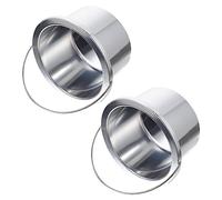 ARTSEWPLY 2pcs Non-stick Wax Melting Pots Aluminum Inner Bowls Wax Heater Replacement Containers for Hair Removal Waxing Supplies 100mm Diameter Practical Melt Melting Pans for Salon and Home Use