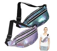 ARTSEWPLY 2Pcs Oxford Cloth Waist Bag for Women Adjustable Travel Belt Bag with Large Capacity Stylish Embossed Design Crossbody Fanny Pack for Sports Running Outdoor Use