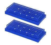 ARTSEWPLY 2pcs Plastic Microscope Slide Drying Rack Blue Sturdy Storage Holder Efficient Drainage and Organized Sample Storage for Lab Staining Processes