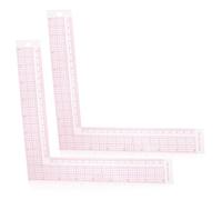 ARTSEWPLY 2pcs Plastic Ruler for Tailoring Sewing Right Angle Design Tool Craft Measuring Instrument for Dressmaking and Pattern Drafting