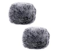 ARTSEWPLY 2pcs Plush Microphone Covers Windproof Mic Sleeve Blowout Proof Microphone Protectors for Professional Recording and Outdoor Use
