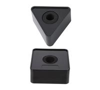 ARTSEWPLY 2pcs Portable Abs Triangle and Square Microphone Logo Flags for Interview and Broadcasting Lightweight Mic Station Logos for Podcasting Recording and Online Meetings