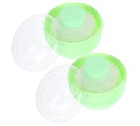 ARTSEWPLY 2pcs Powder Puff and Container Durable Dusting Powder Box for Travel Friendly Storage Case Green for Dispensing