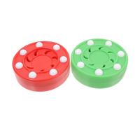 ARTSEWPLY 2Pcs Professional Roller Hockey Pucks for Street Hockey Training and Competition High Hardness Puck Balls for Accurate Shots and Quick Passing Indoor and Smooth Random Color