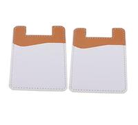 ARTSEWPLY 2pcs PU Phone Back Card Holders Stick Wallet Replacement for Credit Id Business Cards Convenient Durable Phone Pocket for Smartphones
