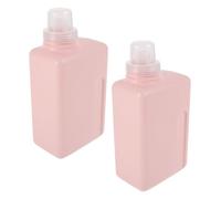 ARTSEWPLY 2pcs Replacement Bottle for Body Wash Refillable Bottles Refillable Sub Container Empty Lotion Containers for Storage Laundry Gel Storage Jar Pink Hdpe
