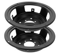 ARTSEWPLY 2pcs Round Iron Speaker Frame Heavy Duty Audio Speaker Accessories with Front and Rear Mounting Compatibility for Home Theater and Small Performances