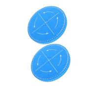 ARTSEWPLY 2pcs Round Kumihimo Braiding Discs Braided Plate DIY Bracelet Weaving Tool for Cords Threads Yarn Handcraft Accessories Blue