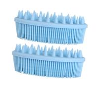 ARTSEWPLY 2Pcs Silicone Handheld Shower Brush with Gentle Massage Effect Portable Bath Scrubber for Sensitive Skin Lightweight Easy to Create Bubbles Bath Essential