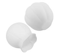 ARTSEWPLY 2Pcs Small Milk White Blown Glass Lamp Shades Set Flower and Pumpkin Shape 4.2Cm Aperture Replacement Pendant and Ceiling Light Shades for Home Decor