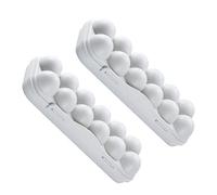 ARTSEWPLY 2pcs Stackable Egg Storage Boxes for Refrigerator Food Grade Plastic Fresh Keeping Containers with Shockproof Design for Home Kitchen Organization