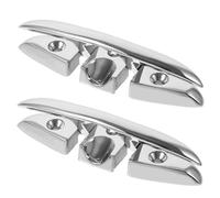 ARTSEWPLY 2pcs Stainless Steel Folding Dock Cleats Boat Tie Down Hardware for Kayak Canoe Yacht Deck Corrosion Resistant Rope Holders