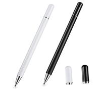 ARTSEWPLY 2Pcs Stylus Pens Touch Screen Stylus Pencil with Fine Point Control Stainless Steel Brass Silicone Tip for Work Note-Taking on Capacitive Touch Screens and Cell Phones