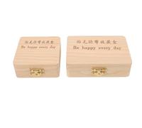 ARTSEWPLY 2PCS Tooth Fairy Keepsake Box with Glass Bottle Wooden Newborn Memory Organizer for Teeth Umbilical Cord and Fetal Hair Storage Protective Collector for Boys