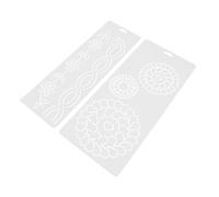 ARTSEWPLY 2pcs Transparent Plastic Cross Stitch Quilting Templates for DIY Crafting Reusable Embroidery Patchwork Rulers with Precise Scales for Accurate Seam Designs