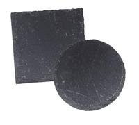 ARTSEWPLY 2pcs Turtle Basking Platform Set - Wear-resistant Stone Rocks 10x10cm Rectangle Round - Reptile Tank Resting Board for Tortoise Habitat Décor and Basking Supplies