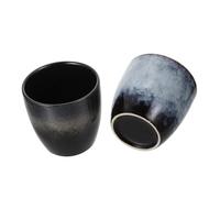 ARTSEWPLY 2pcs Vintage Ceramic Tea Drinking Cups with Kiln-Altered Glaze Elegant Home and Office Teacups for Tea Lovers Multi-use Oriental Style