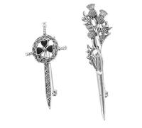 ARTSEWPLY 2Pcs Vintage Creative Thistle Brooch for Women Elegant Lapel Pin Jewelry for Clothing Accessories for Friends and Special Occasions