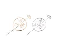 ARTSEWPLY 2pcs Vintage Hair Cuff Clips Elegant Face Shaped Bun Holders Lightweight Hair Accessories for Women Unique Design for Stylish Updos for Loved Ones