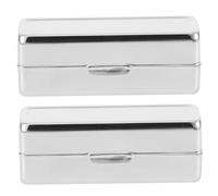 ARTSEWPLY 2pcs Vintage Lipstick Box with Mirror Portable Cosmetic Organizer Durable Makeup Holder for Lip Balm Essential Oils Lip Gloss Elegant Design for Travel Everyday Use