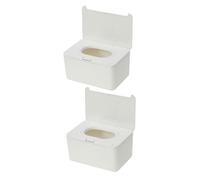 ARTSEWPLY 2pcs Wet Tissue Box Reusable Wipe Holder for Refillable Wipes Dispenser Seal for Bathroom Kitchen Use