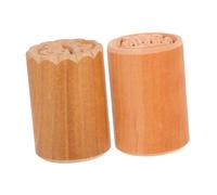 ARTSEWPLY 2Pcs Wood Mooncake Stamp Traditional Chinese Pastry Dough Press Moulds for Baking Cookies and Desserts Wooden Cake Pattern Decor