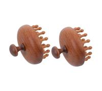 ARTSEWPLY 2pcs Wooden Scalp Massage Comb Wide Tooth Detangling Hair Growth Tool Meridian Stimulator for Scalp Health and Vitality