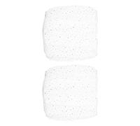 ARTSEWPLY 2pcs XL Birdcage Protective Cover Mesh Net Elastic Edging, White Nylon Bird Cage Netting for Parakeets and Indoor Use, 150-210cm Perimeter, 35cm Height Seed Catcher Skirt