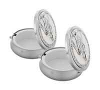 ARTSEWPLY 2pcs Zinc Alloy Rosary Storage Box Mini Catholic Keepsake Case for Holy Communion Religious Jewelry Organizer Portable Gift for Confirmation