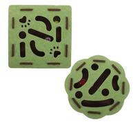 ARTSEWPLY 2sets Square Flower Shaped Felt Cat Puzzle Toy Interactive Maze Box Iron Bells Self Play for Indoor Exercise Kitten Toys